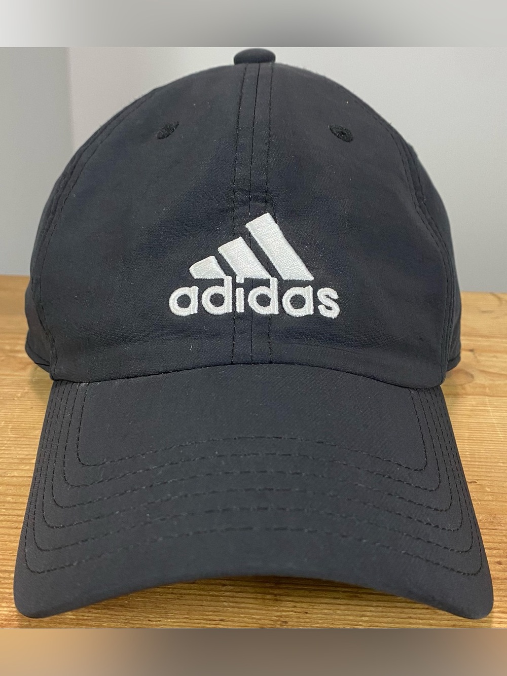 Adidas Climalite Performance Adjustable Hat Black Embroidered Strapback Cap